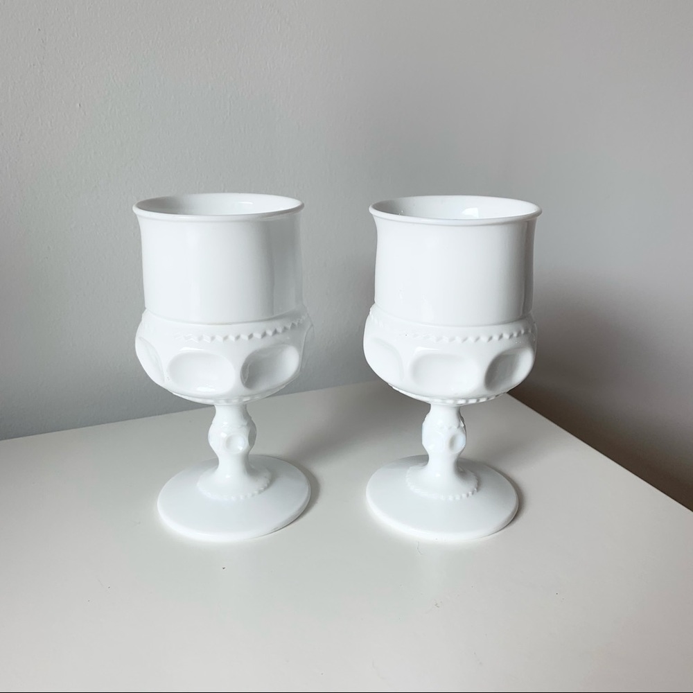 Vintage white goblets